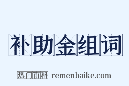 补助金组词是什么意思的图片